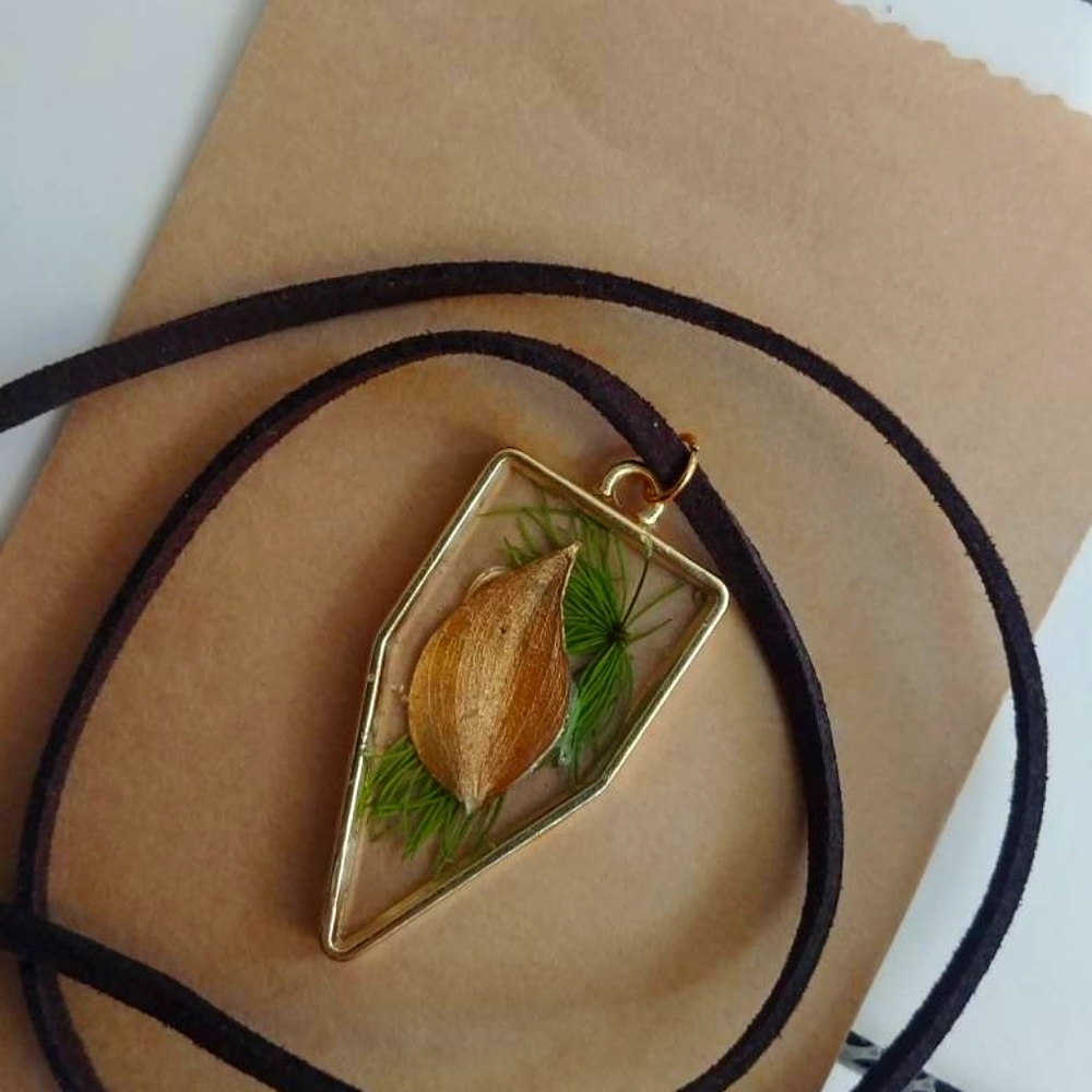 Hikers Luck Resin Necklace